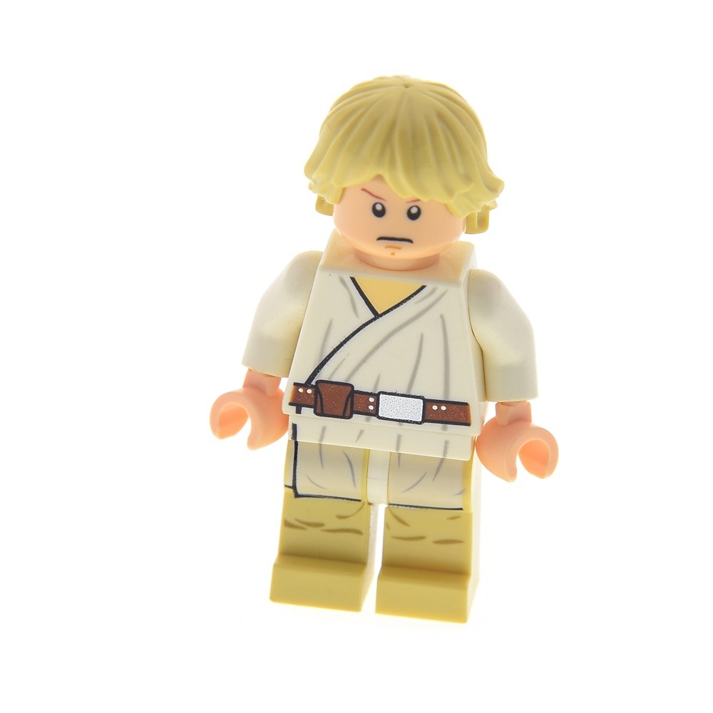 1x Lego Minifigure Star Wars Luke Skywalker Tatooine Double Face 7965 SW0335