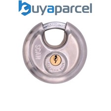Scan DP9070 Stainless Steel Disk Type Padlock 70mm SCAPLSS70DIS