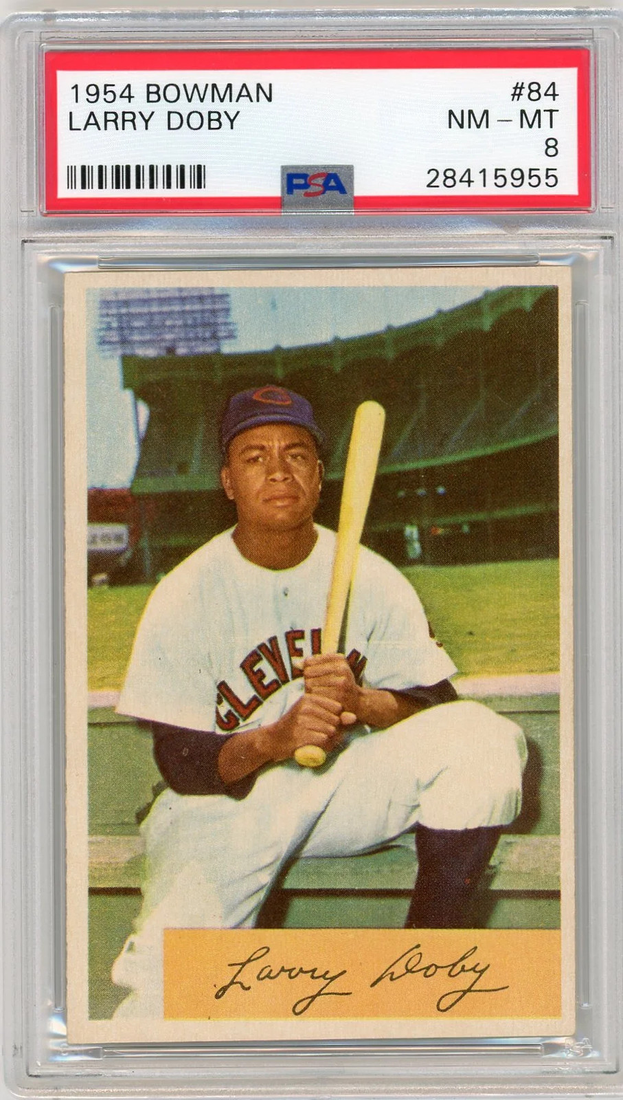 1954 Bowman Larry Doby #84 PSA 8