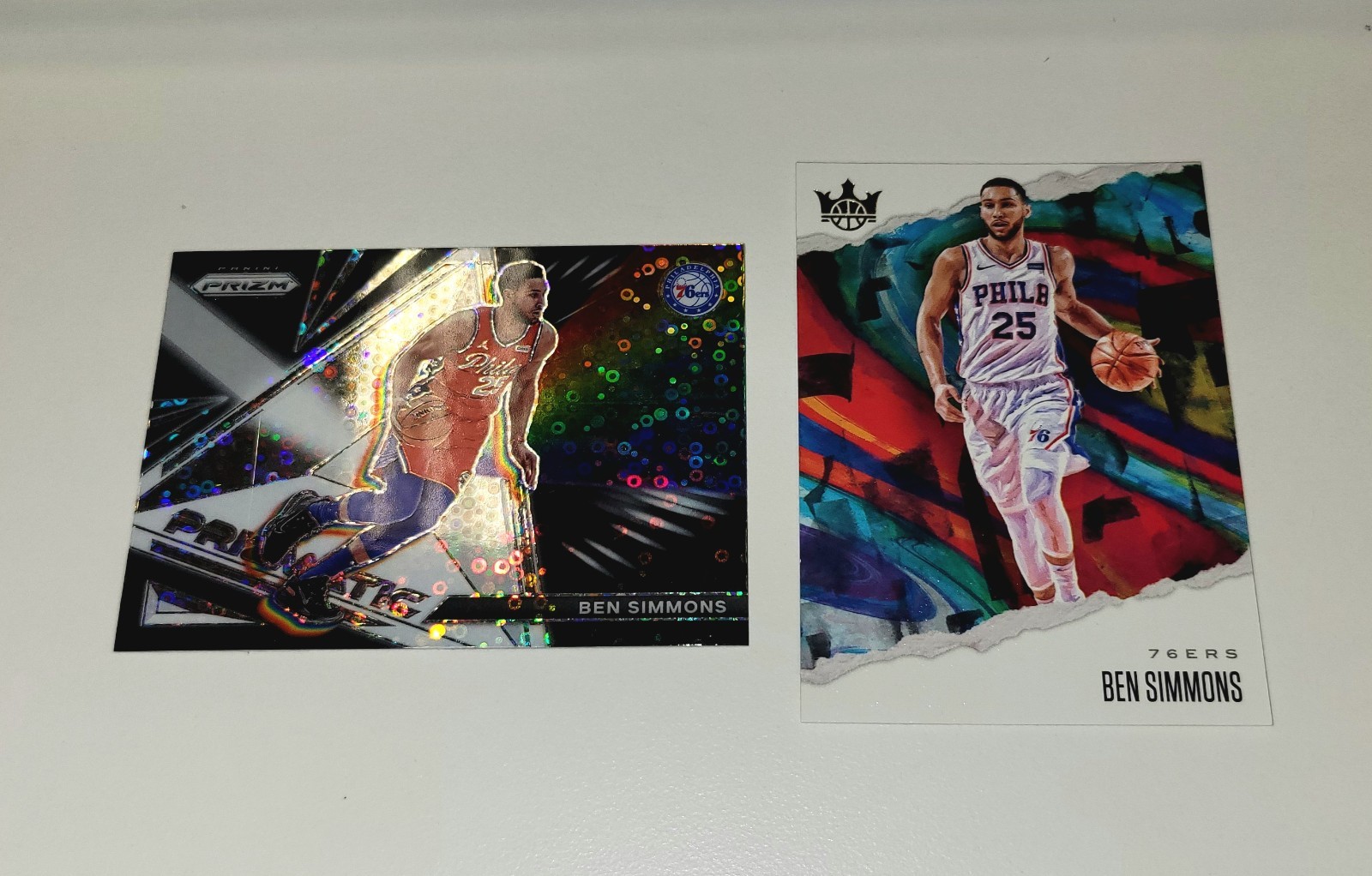 Prizm Prizmatic Fast Break Prizm Ben Simmons #12 and Court kings #46