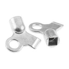 2pcs Exhaust Valve Key Zinc Alloy 30 23mm Silver for Yard Kitchen Bathroom Taps