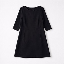 Vince Camuto Navy Blue Dress 14W Plus Size 3/4 Sleeve Pockets Knee Length