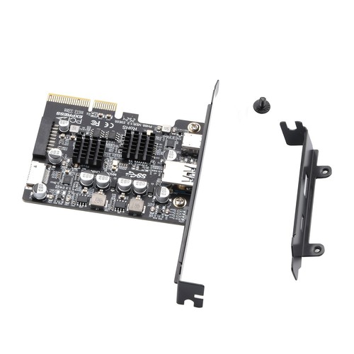 PCIe to USB 3.2 Gen 2 Adapter 10 Gbps PCI-E Type-C Type-E 19P/20P Expansion Card - Afbeelding 10 van 12