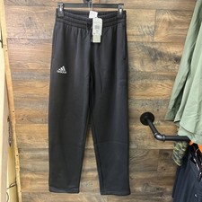 Adidas Fleece Pants Women  s Size X Small Black/White Logo New Tags Free Shipping