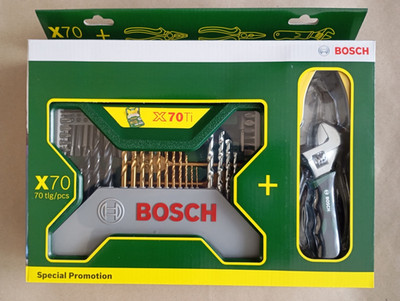 Bosch Bohrer Bit Set X-line 70-teilig Zubehörbox mit Zangen