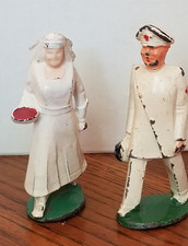 Vintage 1930's Barclay Manoil Military Nurse  Dr. 3" Lead Toy Figure