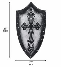 Personalized Medieval Knight Shield 27 17 Inch Steel Fantasy Armor Cosplay