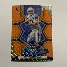 Peyton Manning 2022 Panini Mosaic Mosaic Reactive Orange Refractor #87