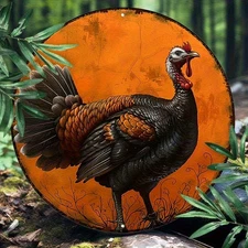 Vibrant Turkey Pattern Autumn Thanksgiving Wall Decor