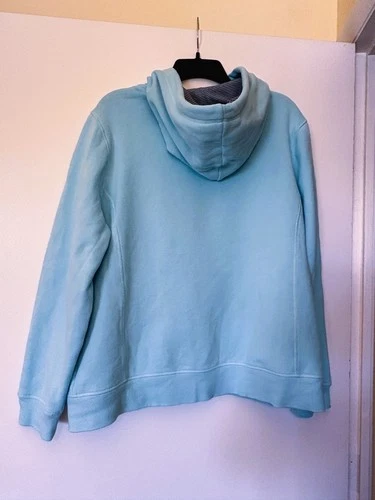 Nautica Men’s Full Zip Fleece Hoodie Blue Drawstring Sweatshirt Size M image 2