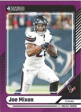 2024 Panini Donruss Joe Mixon Purple Press Proof SP Houston Texans