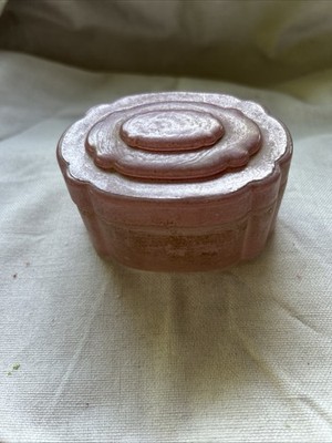 Antique Pre-1920 Blush Pink Cold Cream Jar Marinello Co. Cosmetic Box - Art Deco
