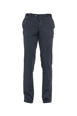 690$ ISAIA NAPOLI Blaue Chino-Hosen Baumwolle Seide 30 US / 46 EU Slim Fit