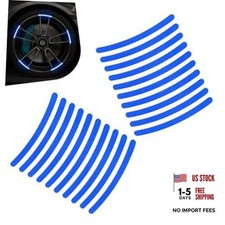 Car Wheel Reflective Sticker, Waterproof Night Safety Warning 20 PCS Blue