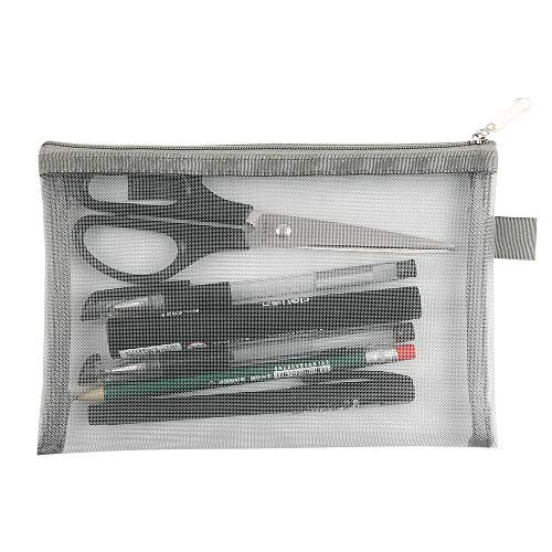 Transparente Kosmetiktaschen Reißverschluss Make-up Netz Taschen Federmäppchen Etui Reise Kulturbeutel - Bild 4 von 7