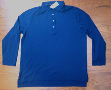 NEW NWT Men's Polo Ralph Lauren Performance Golf Polo LS Shirt 125 XL Navy Blue