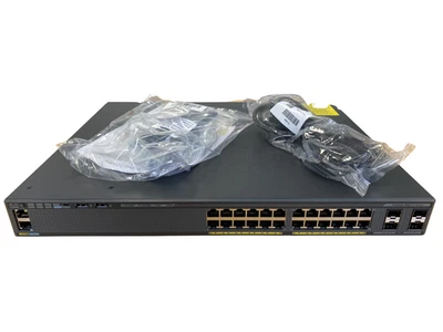Commutateur réseau CISCO Catalyst WS-C2960X-24PS-L Switch 24Ports PoE+4SFP NEUF - Photo 1/4