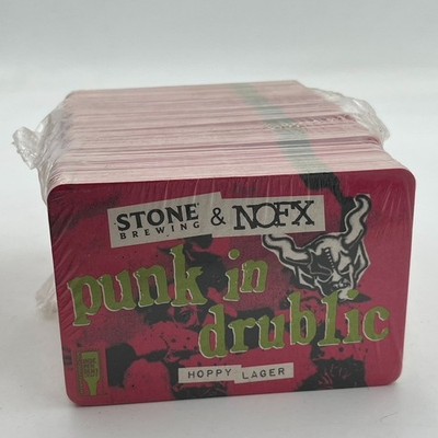 Stone Brewing & NOFX Punk in Drublic Hoppy Lager Lot of 100 Coasters Advertising