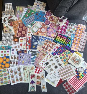 Lot Of Vintage And Modern Stickers Full Sheets 130 Sheets Hallmark AGC Trend