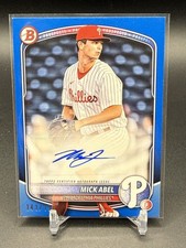 Mick Abel 2025 Bowman #BPA-MA Prospect Autograph BLUE [#141/150]