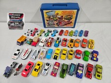 Lot of 45 vintage toy vehicles and Matchbox car case