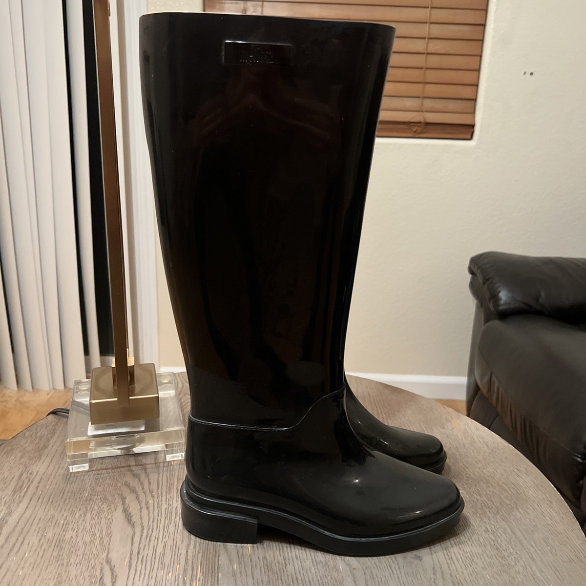 Melissa Shoes Fullness Rain Boots Black 32382-1003 Women's Size 9