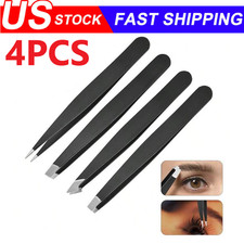 Eyebrow Tweezers Eyebrow Clip 4Piece Hair Beauty Pluckers Stainless Steel