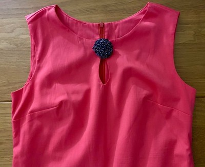 Why Not Festliches ärmelloses Damenkleid Gr. 40 in Korallenrot wNeu