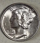 1941 Mercury Dime-90% BU Details-Sharp Bands-Original Luster-Vintage Gem!