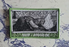 Sleep Jerusalem Green Border Woven Patch