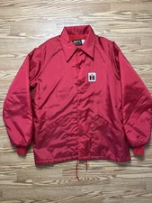 Vtg International Harvestor Lightweight Trucker Farm Work Chore Jacket Fur Lined