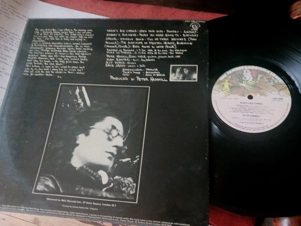 PETER HAMMILL / VAN DER GRAAF -    Nadir's Big Chance,   ORIG 1975 UK LP / inner - Image 2 of 4