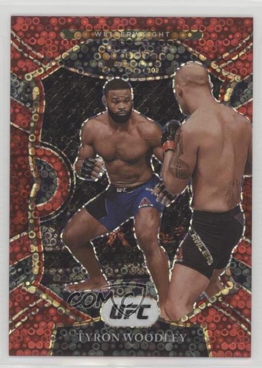 2021 Panini Select UFC Concourse Red Disco Prizm 168/199 Tyron Woodley #3 1e15