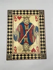 Vintage Style King of Hearts Metal Tin Wall Art 14 x 10 Inches Antique Finish