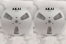 One Pair silvery TAPE REEL Akai 7" inch Light Metal Aluminum Take Up Reel