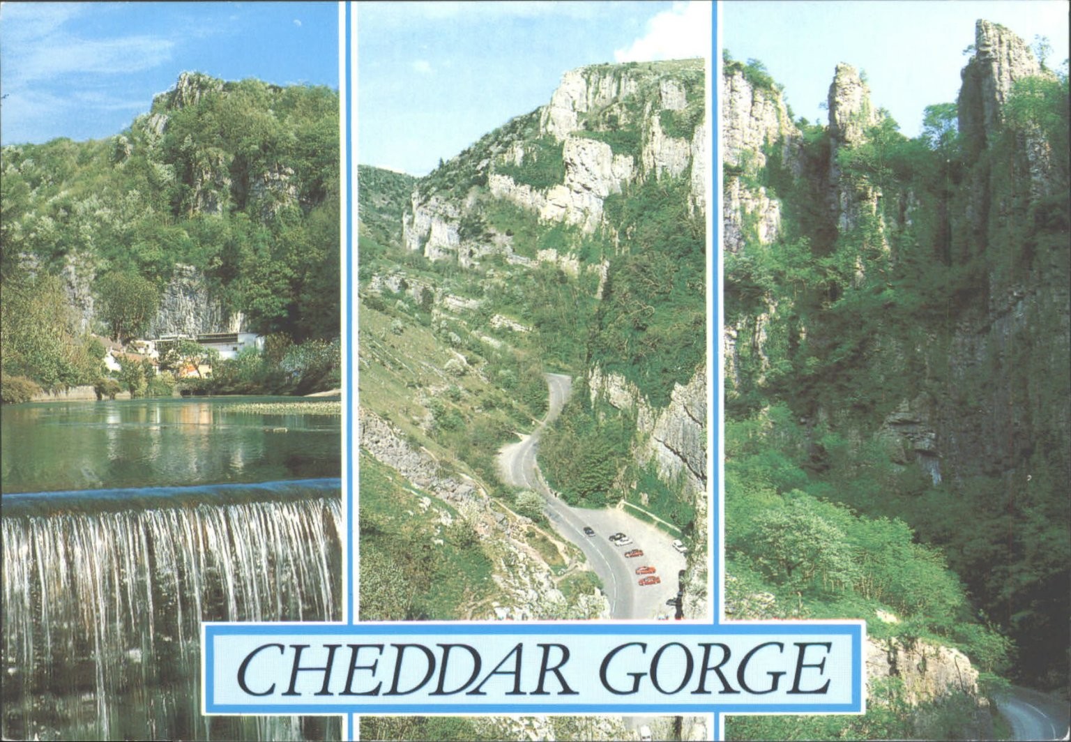 Cheddar Gorge Scenic View Postcard - Salmon Cameracolour