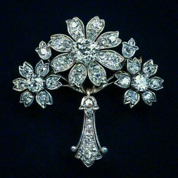 Broche Ancienne Art Nouveau En Argent Sterling - Style Dalou - Bijou Antique