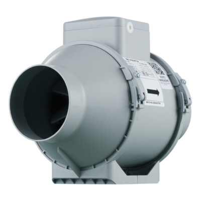 VENTS TT Pro 100 V Duct Exhaust Fan 100 mm 2-Speed Grey Matt 230V