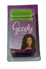 Goody GoCurl 10 Count Large Green Foam Rollers 82571 Hair Curler 2015 NIB SEALED