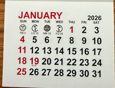 TEAR OFF 2026 CALENDAR MINI 2-3/4" x 2-1/4" CARD ADVERTISEMENT OFFICE SCHOOL