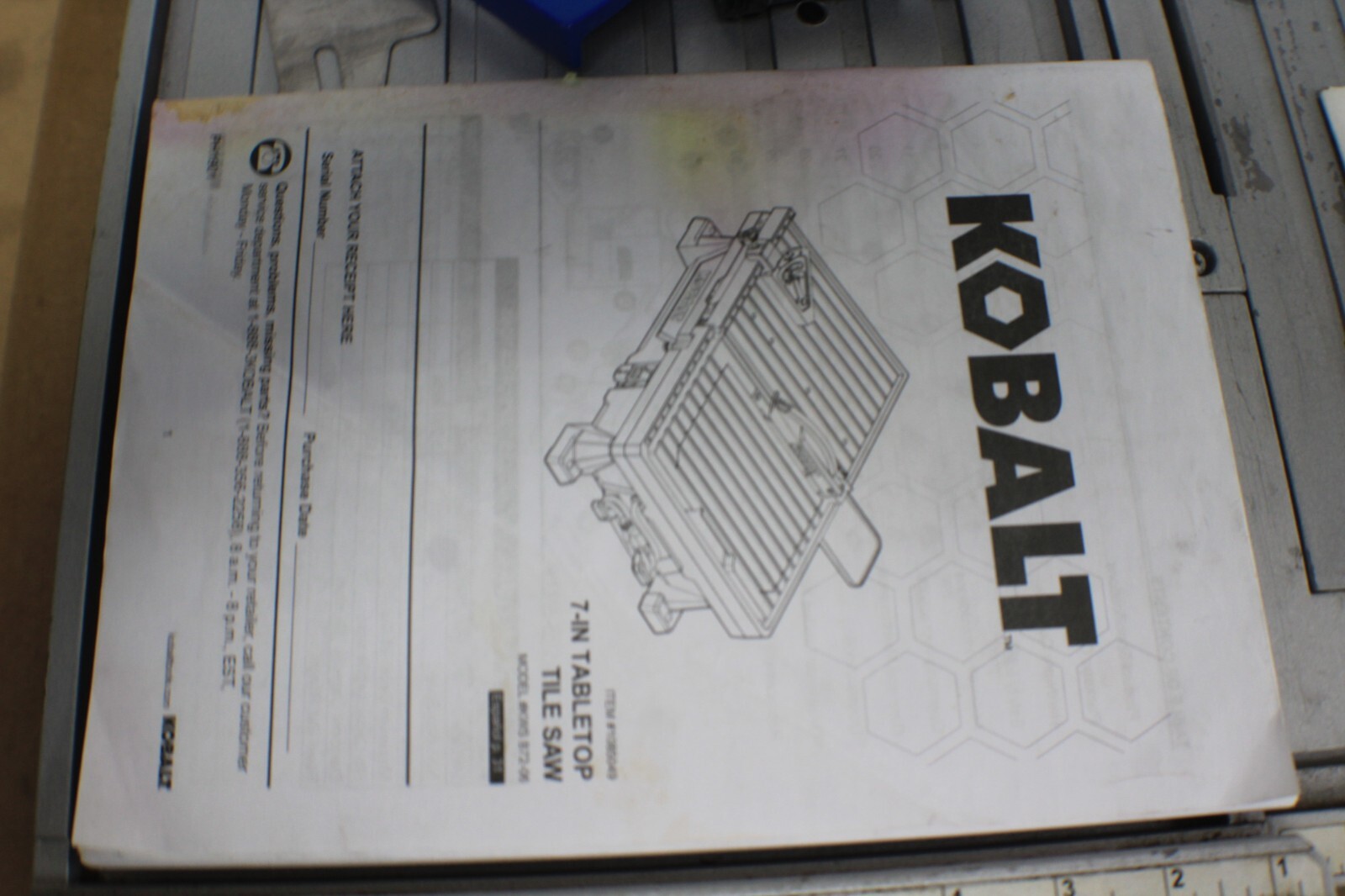 KOBALT 7IN WET TABLETOP TILE SAW KWSB706 W/accessories. eBay