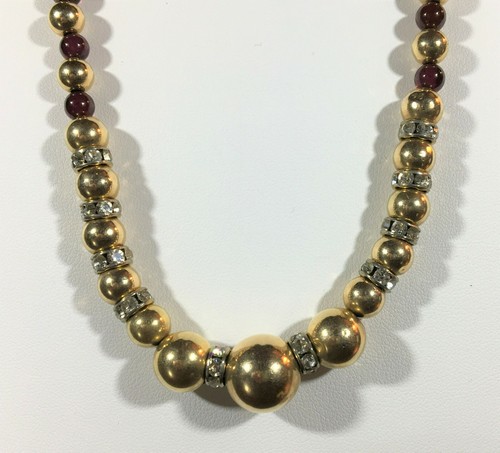 14 Karat Gold Hinzufügen einer Perlenkette mit Gold, Granat, Perle & CZ? Abstandshalter 12 Gramm - Bild 2 von 4