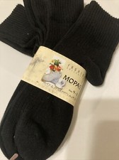 Ladies Cotton Vintage LOW CUT QUARTER Socks Solid Black Size 9-11
