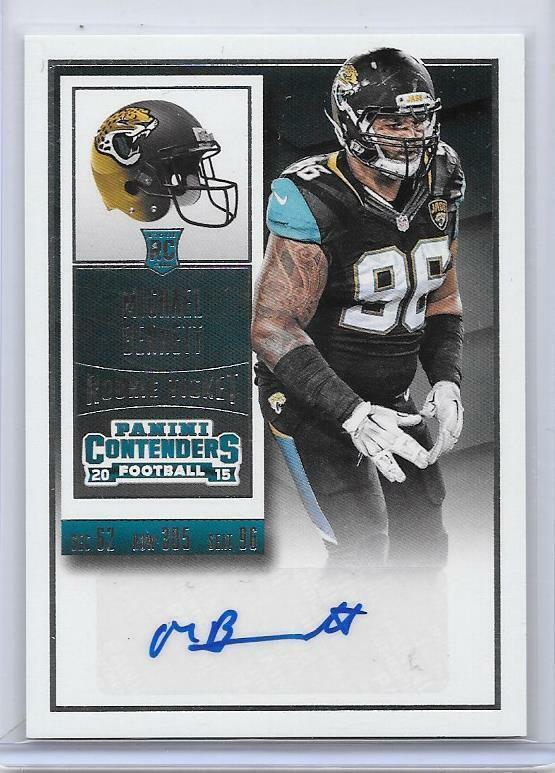 Michael Bennett 2015 Contenders Football Rookie Autograph #166