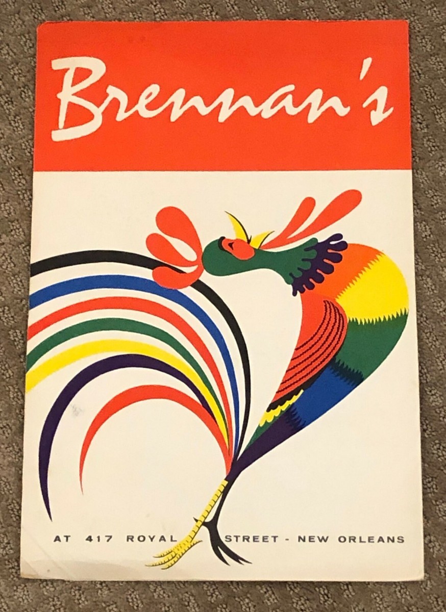Vintage 1960's Large Breakfast at Brennan's New Orleans Menu | eBay