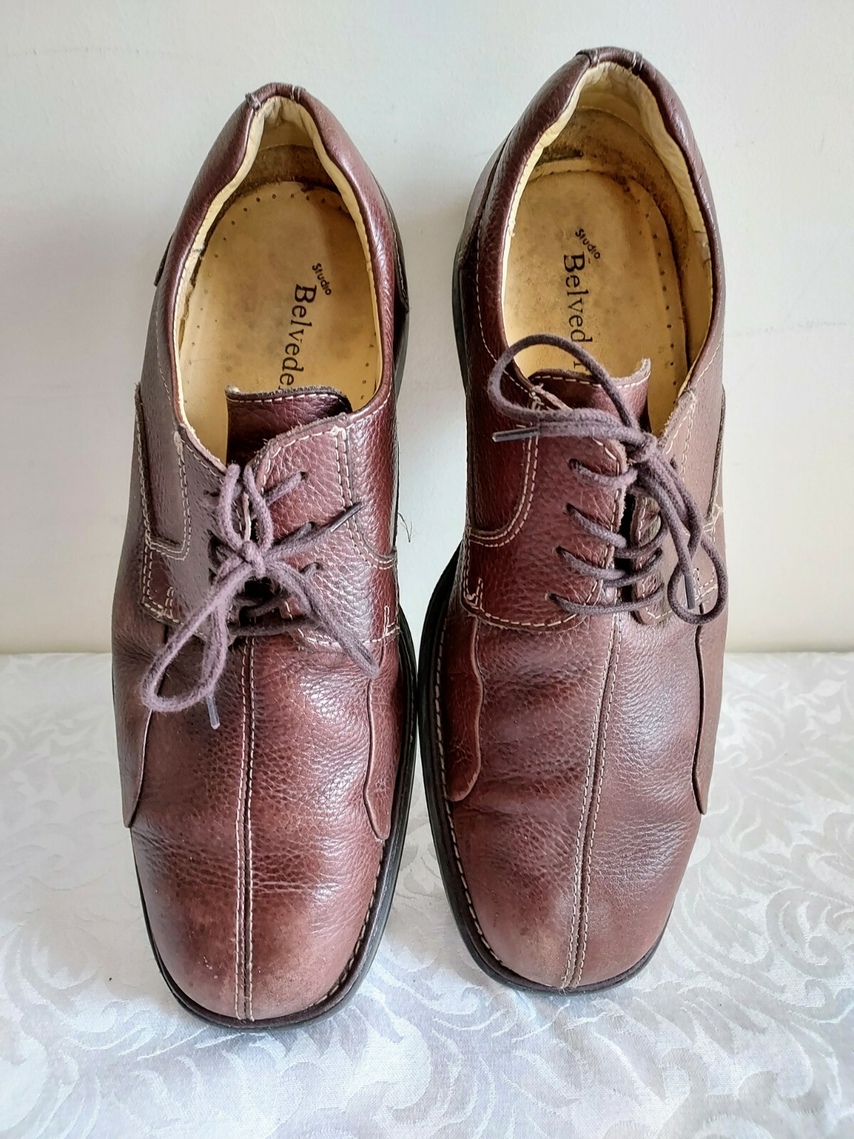 SAOLA Scarpe eleganti Oxford Studio Belvedere Bay Bridge da uomo in pelle taglia 10 5 D marrone