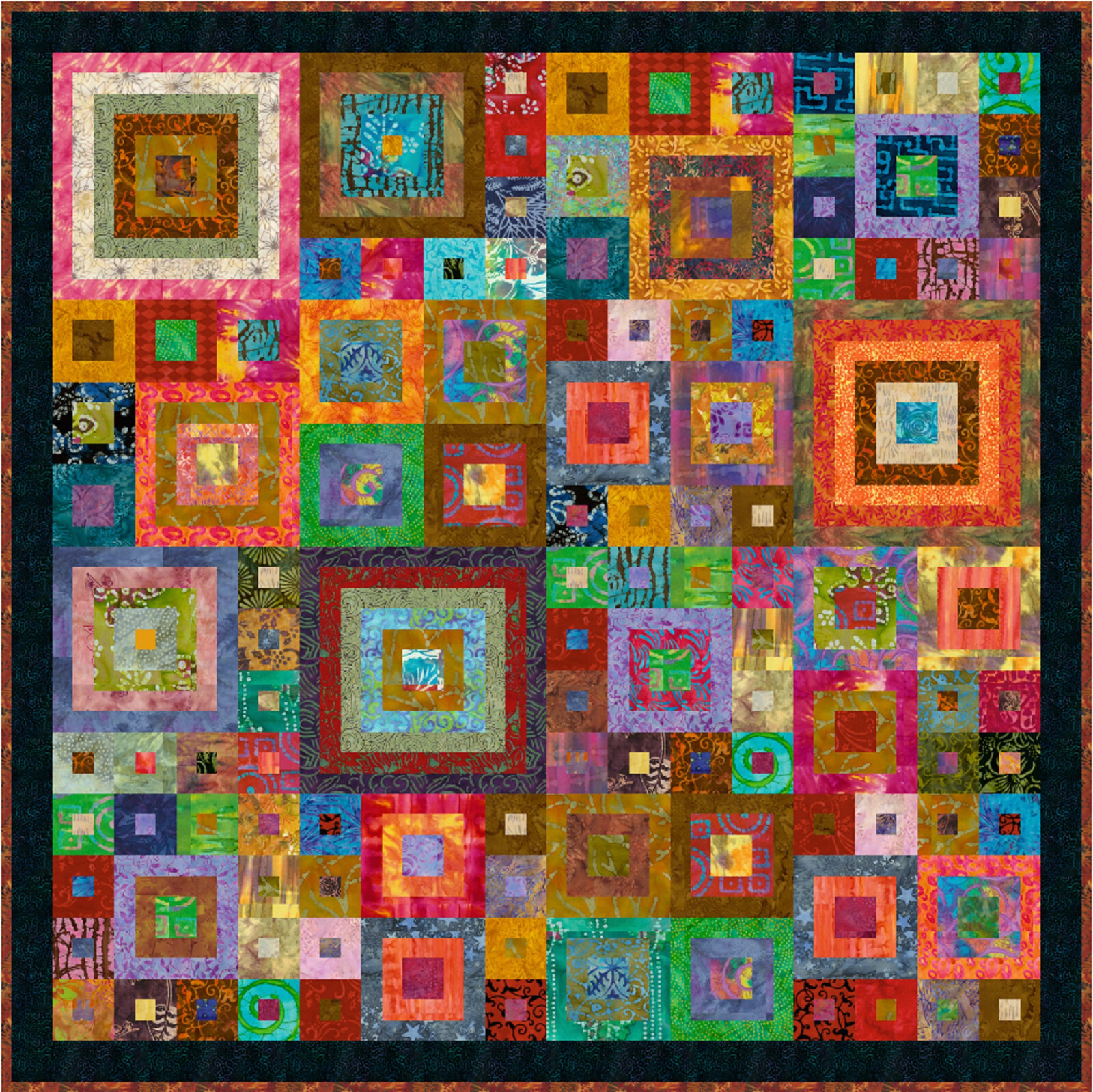 TIKA BATIKA - Batik Pre-cut Quilt Kit - All Sizes - by Quilt-Addicts - USA Only