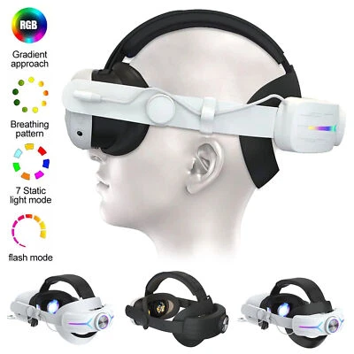 YBEXP For Meta Oculus Quest 3 VR with 8000mAh Battery Elite Head Strap Band Adjustable