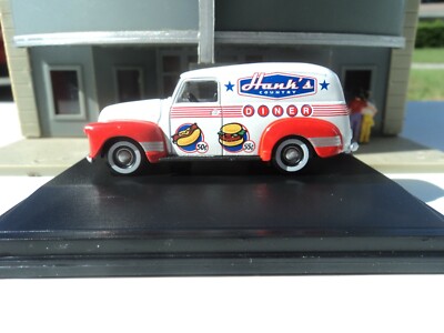 Oxford 1950 CHEVROLET PANEL VAN  HANK'S COUNTRY DINER  1/87   HO diecast car GM 
