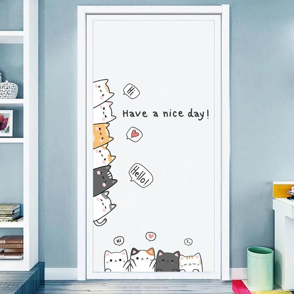 Cute Nursery Stickers Cartoon Wallpapers Cat Wall Stickers Baby Room eBay
